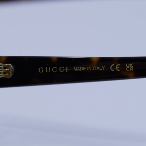Gucci GG1259OA 002 Eyeglasses Dark Havana 55mm Rectangle Frame - Picture 7 of 11